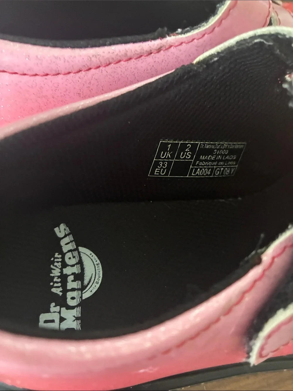 Dr. Martens Girls' Pink Double-Strap Heart-Perforated Mary Janes